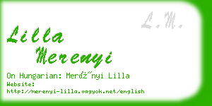 lilla merenyi business card